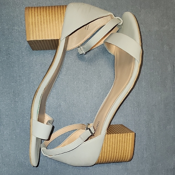 Call It Spring Shoes - Call It Spring Light Grey Block Heel Sandals